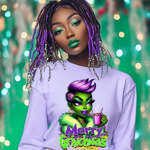 Merry Grinchmas png bundle, Girl grinch png bundle, grinch png