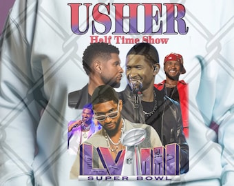 Usher Super Bowl png, Super Bowl halftime, t shirt mock up