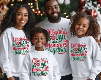 Family Christmas png, Christmas Squad png