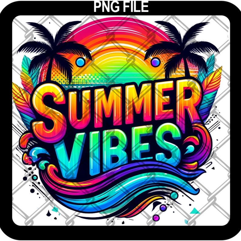 Summer Vibes Png, Summertime, Tropical Sunset Png - Etsy