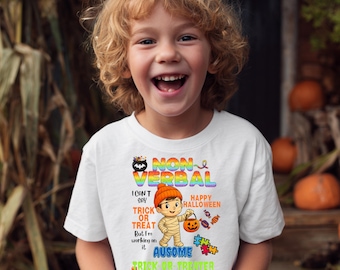 Nonverbal Ausome Trick or Treater PNG | Autism Halloween (Digital Download)