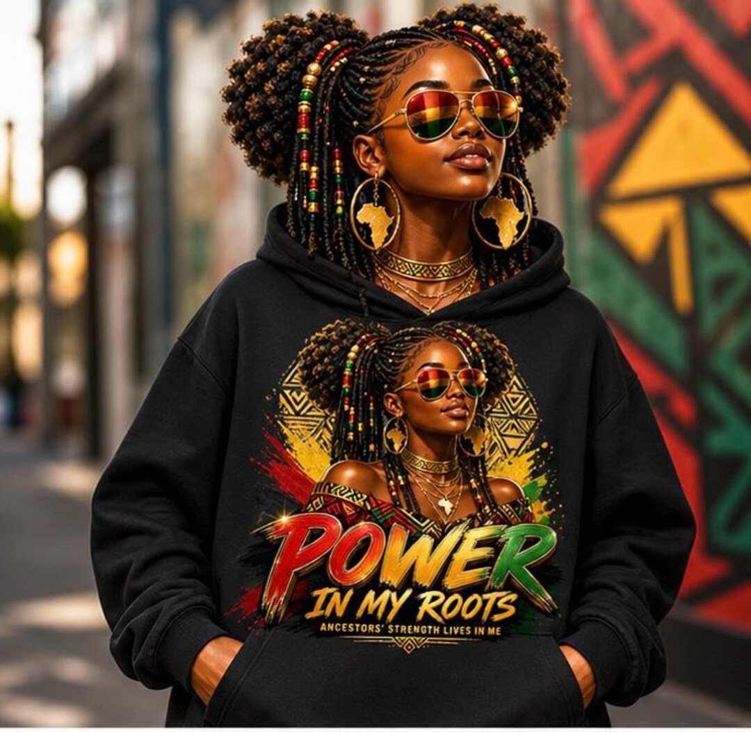 Afro Roots Graphics Power in My Roots Digital Download | Afrocentric Black Culture Design ...