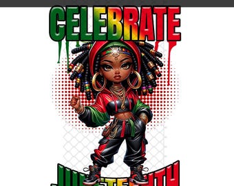 Celebrate Juneteenth Black Freedom PNG: Sublimation Design (Digital Download)
