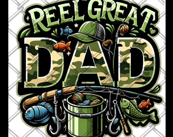 Reel cool Dad png, Father’s Day fishing png, fishing png