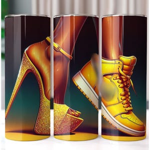 I have 2 moods tumbler png bundle, sneakers and heels png