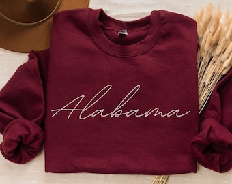Alabama sweatshirt, Cute minimalist Bama crewneck sweatshirt.