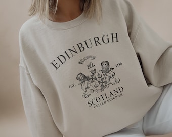 Edinburgh Sweatshirt, Scotland crewneck, Cute comfortable sweatshirt.