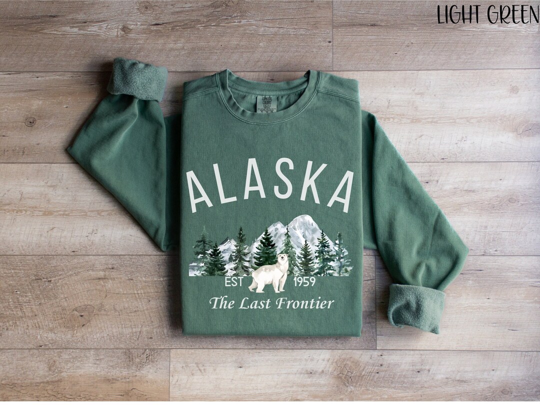 Alaska Navy Stripe Cotton Sweatshirt