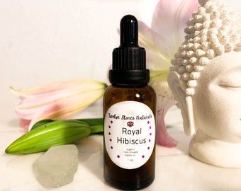 Potent Hibiscus Infusion with 100% Organic Jojoba Oil / Divine Energy / Spirituality / Transformation / Love /Healing