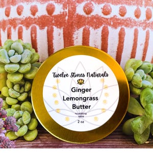Potent Ginger Lemongrass Salve | 100% Organic Jojoba Oil for Soft, Hydrated Skin | Sensitive Skin Care