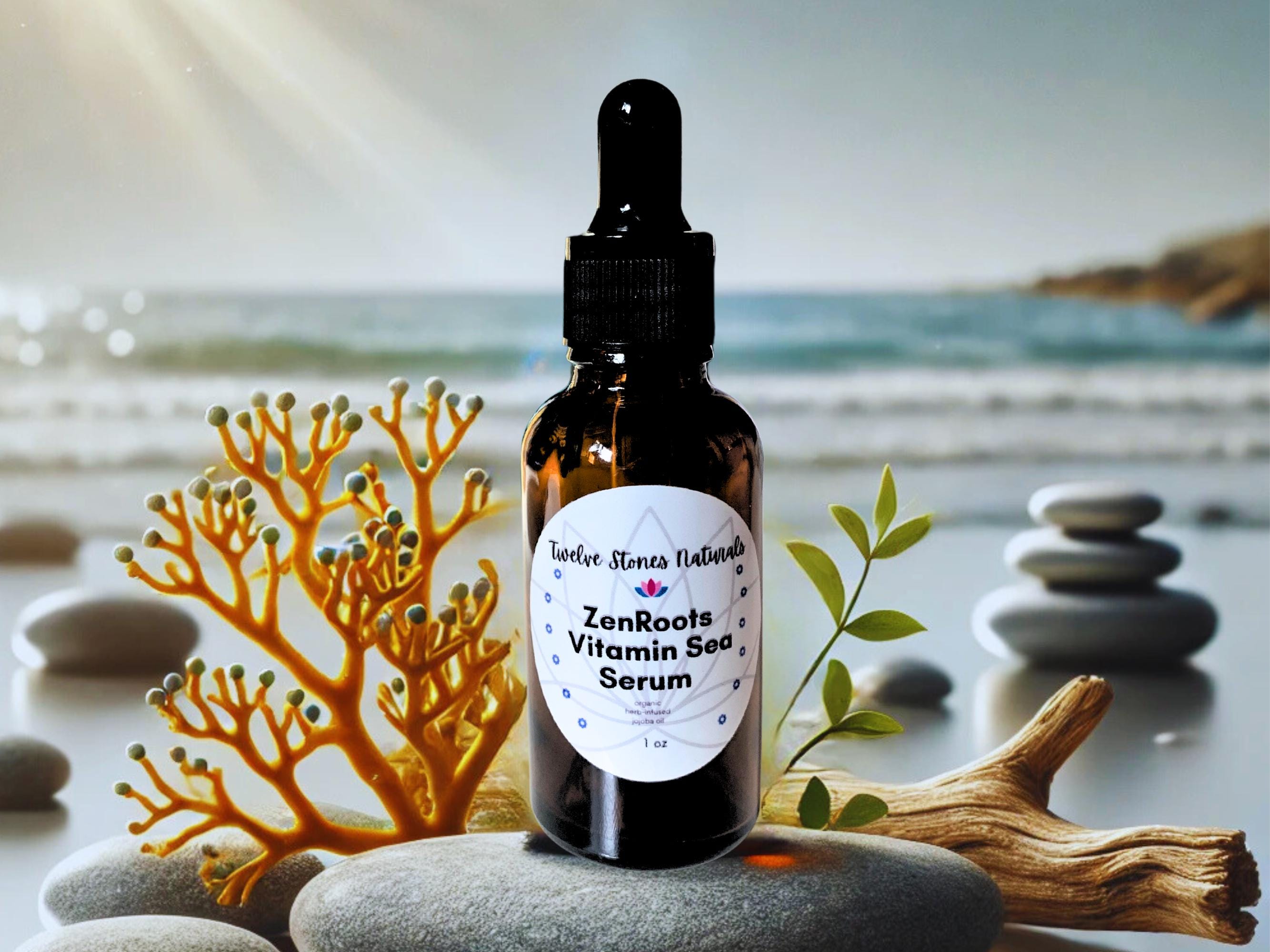 Seaweed Hair Growth Serum Organic Jojoba Oil, Herbal Infusion