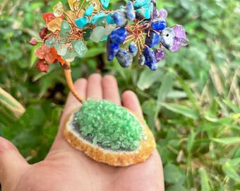 Colorful Crystal Tree of Life – Handmade Gemstone Money Tree Home Decor Ornament