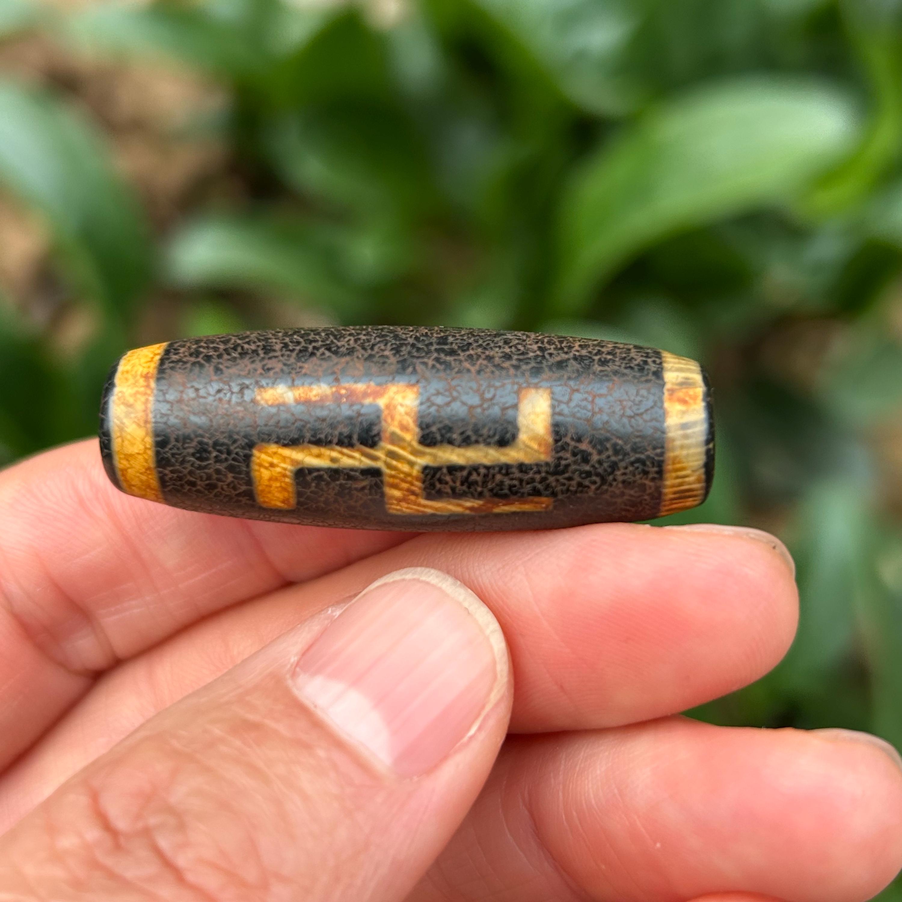 Get 1 Dzi Beads Tibetan, Tianzhu Amulet Stone Healing Buddhist