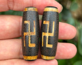 Get 1 Dzi Beads Tibetan, Tianzhu Amulet Stone Healing Buddhist