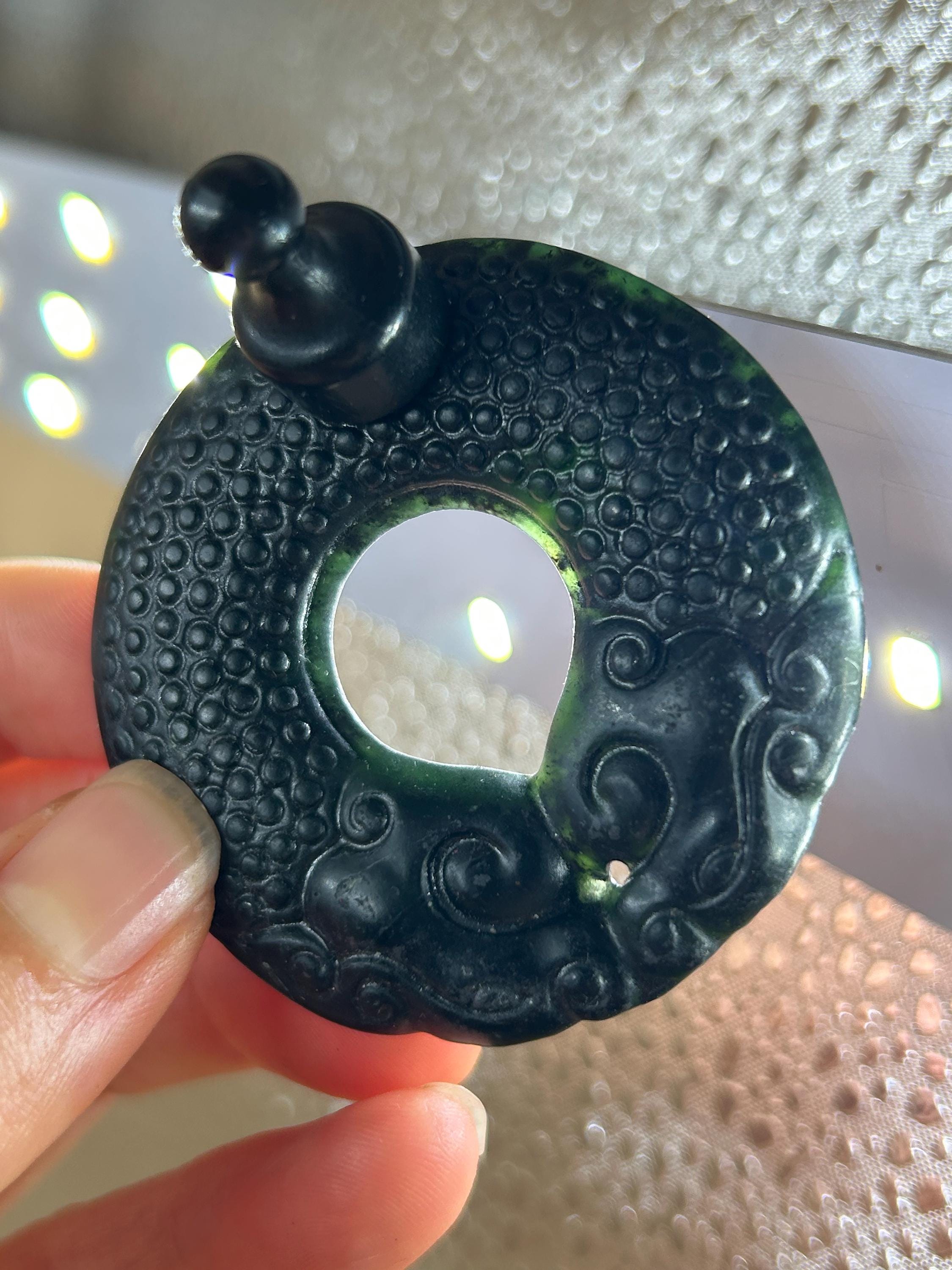 チベット紅山文化、隕石鉄ペンダント、祝福マグネット釉チャーム、古代