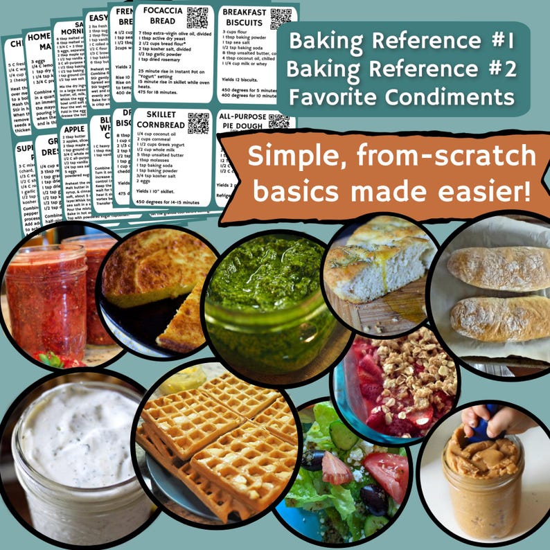 Bundle of Quick Reference Cooking Sheets - Etsy