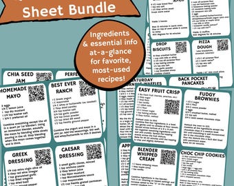 Bundle of Quick Reference Cooking Sheets