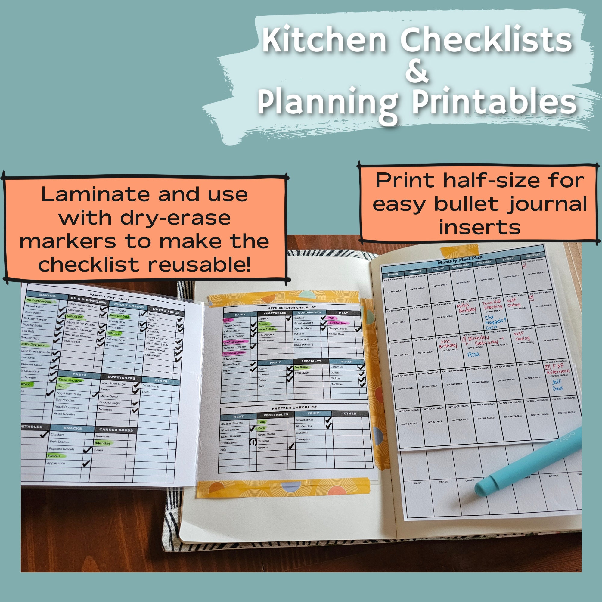 Kitchen Checklists & Planning Printables - Etsy