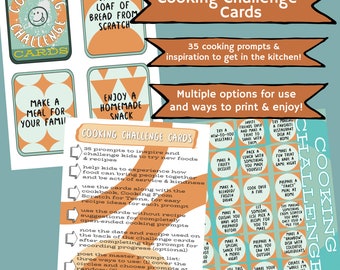 Kids Cooking Challenge Cards