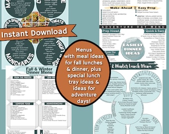 Printable Menus Bundle