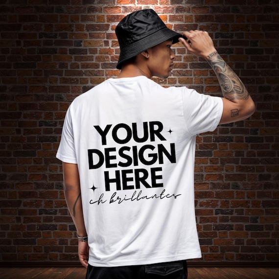 Bella Canvas Back Mockup Tshirt Male- Bella Canvas Shirt Mockup Boys- Tshirt Mockup White Shirt -Mockup Guy White Mockup Man Lifestyle