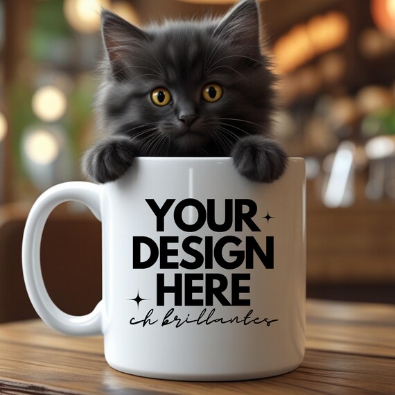 White Mug Mockup, Coffee Cup Template, Cat Mug Mockup, POD Mockup, Printable Coffee Mug Design, Custom Pet Mug Template-Coffee Mug Template,