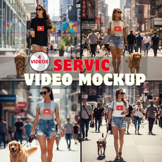 Professional Bella Canvas 3001 Video Mockup Service-Personalized Video Service-Video Mockups for Dog Lovers-T Shirt Mockup Video-Service