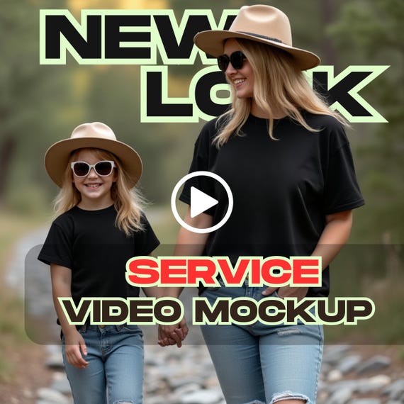 Custom Mother and Son T-Shirt Video Mockup: Bring your design to life with high-quality,realistic animation. Perfect for a Mother's Day gift