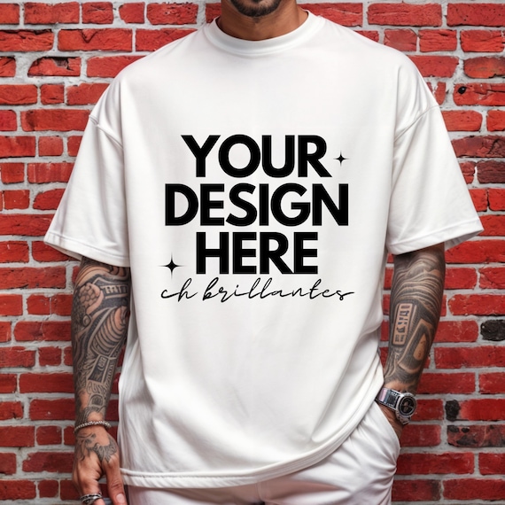 Bella Canvas 3001 White Tshirt Mockup | Real Model Mock | Simple Aesthetic Mens Bella Canvas 3001 Shirt-3001 Mens White T-shirt Mock-up