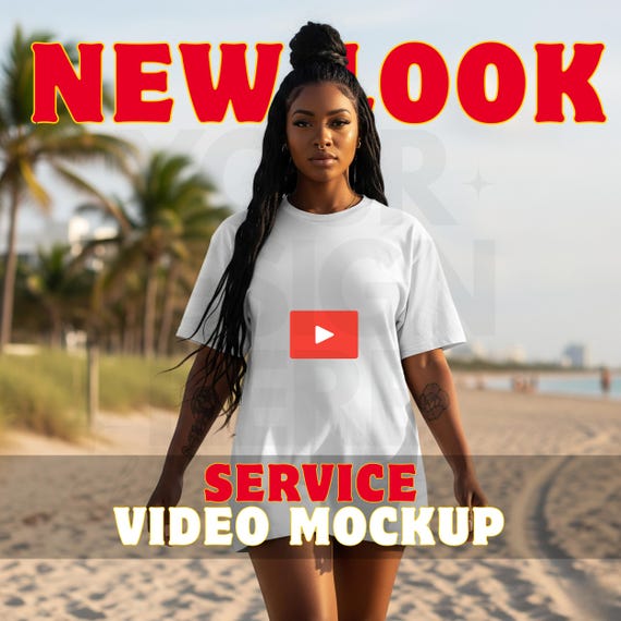 White C17C17 T-Shirt Video Mockup Service with African American Model-High-Converting Reel for POD & Etsy-Black Girl Aesthetic Mockup Lifestyle