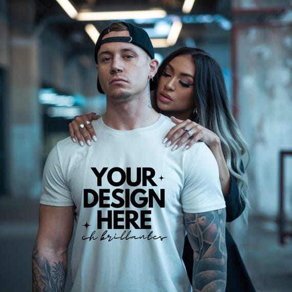 Bella Canvas 3001 White Tshirt Mockup |Real Model Mock | Simple Aesthetic Mens Bella Canvas 3001 Shirt-3001 Mens White T-shirt Mock-up