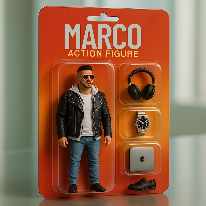 Custom Action Figure, Personalized Collectible Toy With 4 Accessories ...