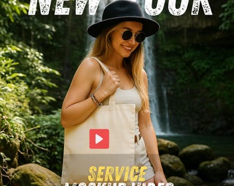 Duffel Bag Video Mockup,Outdoor Duffel Bag Mockup,Bag Video Mockup,Lifestyle Duffel Bag Mockup,Customizable Duffel Bag Mockup-Model Tote Bag