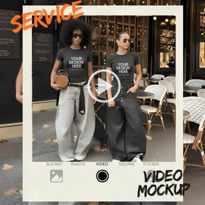 Video Mockup Service | Black T-Shirt Animated Video | Bella Canvas 3001 | Professional UGC Content | Instagram Reels Ready
