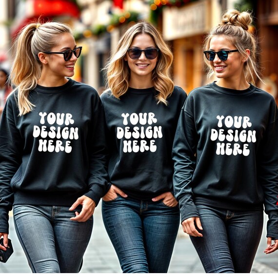 Friends Mockup,Plus Size Sweatshirt Mockup Bundle,Mock Models Friend Friendship,Gildan Bundle-18000,Black Gildan Sweatshirt Mockup Christmas