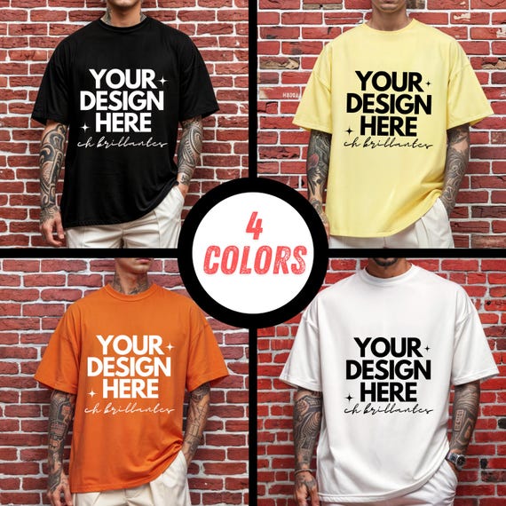 Comfort Colors C1717 T-Shirt Mockup Bundle | Model Mockup | Mens Basic Simple CC 1717 Shirt Mock- Male C1717 Tshirt Mock-up Bundle