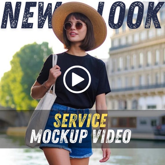 Custom black T-Shirt Video Mockup | Bella Canvas 3001 | Gildan USA | | Personalized Video Service- T Shirt Mockup Video-Video Mockup Service
