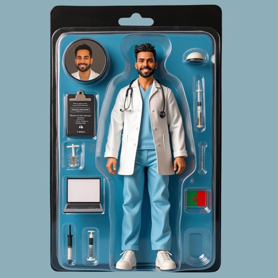 Custom Action Figure, Personalized Collectible Toy with 4 Accessories, Digital Download for Geeks Fans, Turn Yourself Into an Action Figure