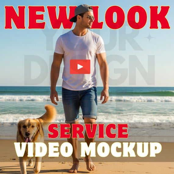 Professional Bella Canvas 3001 White T-Shirt Mockup Service-Custom Video Service-Video Mockups for Dog Lovers-T-Shirt Mockup - Video Service