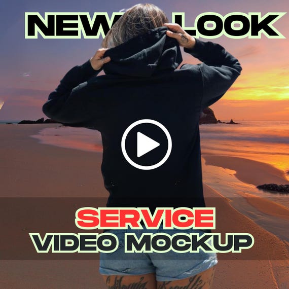 Custom Gildan 18500 black Video Mockup|Bella Canvas 3001|Gildan USA | Bachelorette Party | Personalized Video Service-T Shirt Mockup Video
