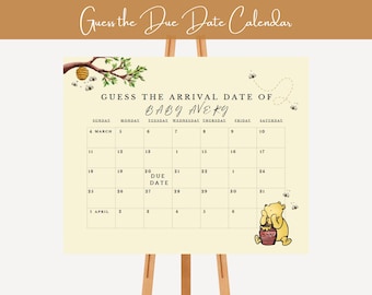 Winnie de Poeh-kalender voor babyshowers
