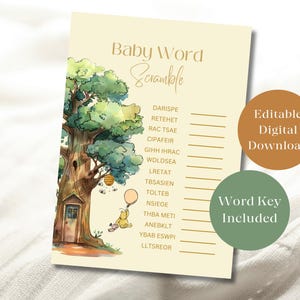Classic Winnie the Pooh Word Scramble Game