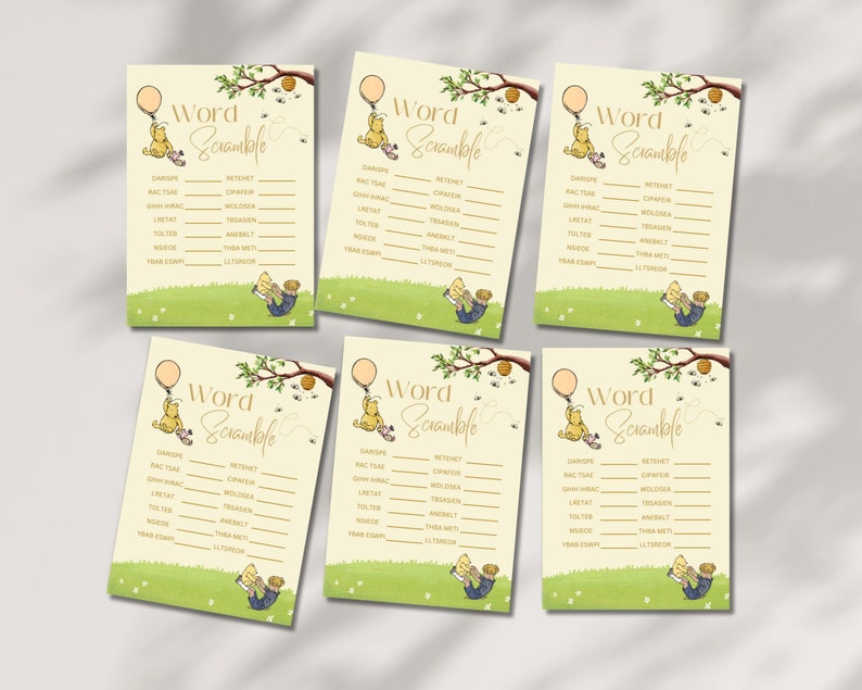 classic-winnie-the-pooh-baby-shower-word-scramble-game-etsy