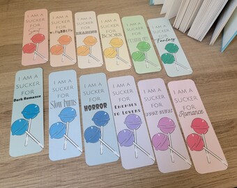 I am a Sucker Bookmark | Bookmarks | Fantasy | Smut | Thrillers | Dark Romance | Thriller | Bookmarks for Gifts | Enemies to Lovers