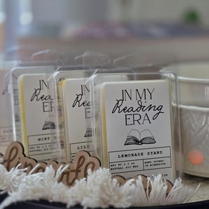 Pastillas de cera aromáticas "En mi época de lectura" / Pastillas de cera aromáticas con aroma a libros / Pastillas de cera aromáticas / Velas sin llama / Aromas a limonada