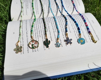 Bead Bookmarks | Seed Bead Bookmarks | Charm Bookmarks | Bookmarks with Initials | Bookmarks with Charms | Personalized Bookmarks | Bookmark