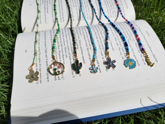 Bead Bookmarks | Seed Bead Bookmarks | Charm Bookmarks | Bookmarks with Initials | Bookmarks with Charms | Personalized Bookmarks | Bookmark