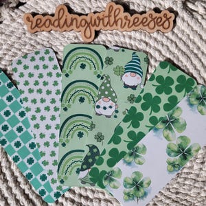 St.Patrick's Day Bookmarks | Bookmarks for Gifts | Cardstock Bookmarks | Bookmarks | Clover Bookmarks | Holiday Bookmarks
