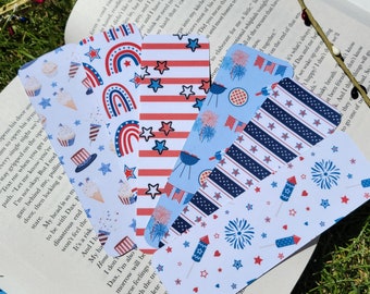 Fourth of July Bookmarks | 4th of July Bookmarks | Independence Day Bookmark | Bookmarks | Handmade Bookmarks