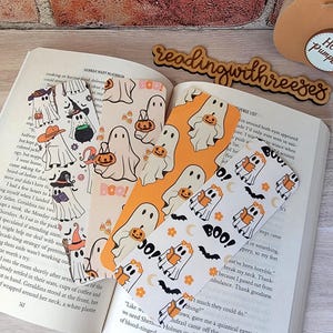 Halloween Ghost Bookmarks | Bookmarks for Gifts | Cardstock Bookmarks | Ghost Bookmarks | Halloween Bookmarks | Bookmarks |